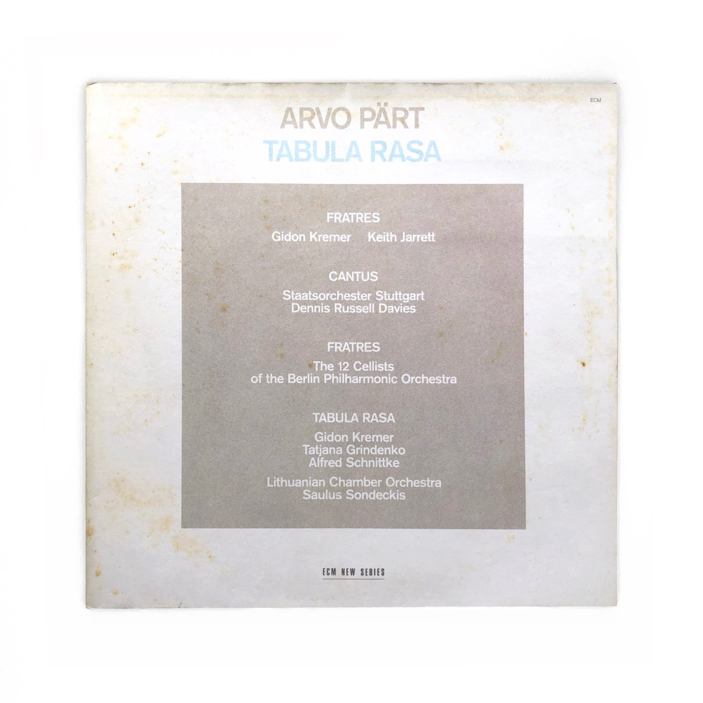 Arvo Pärt - Tabula Rasa